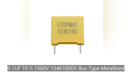 3.3UF 100V metalizado tipo caixa do capacitor de filme de poliéster Tmcf06
